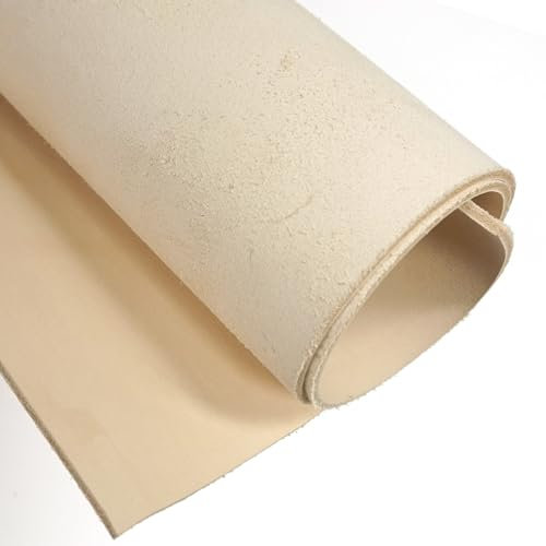 Pflanzlich gegerbtes Vollnarbenlederhandwerk für Lederverarbeitung, 2,0 mm, vorgeschnittenes Rindsleder, quadratisch, 30,5 x 15,2 cm
