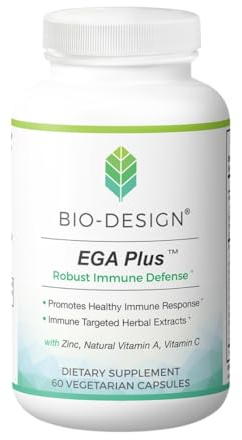 Bio-Design - EGA Plus - Robust Immune Support with Zinc, Natural Vitamin A & Vitamin C (60 Capsules)