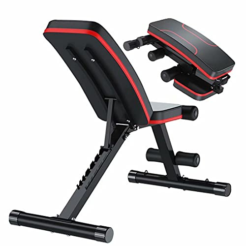HGTRH Trainingsgeräte Für Zuhause Schrägbank, Fitnessbank Rücken Und Bauch Fitnessbank Für Zuhause Klappbar Mit Zugseil Das Heim-fitnessstudio Ganzkörpertraining Krafttraining
