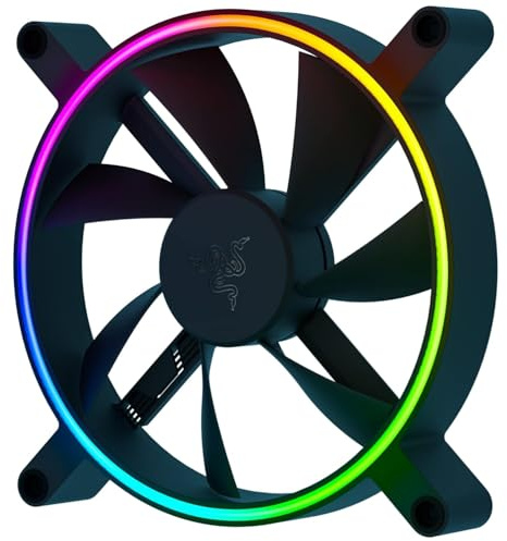 Razer Kunai Chroma - aRGB-PC-Hochleistungslüfter (Leise, leistungsstarke, Bis zu 8 Lüfter anschließen, Unterstützung für PWM-Lüftersteuerung, Razer Chroma) 1 Lüfter - 140MM