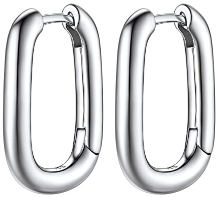 Bestyle Ohrringe Silber 925 Hoop Earrings für Damen Mädchen