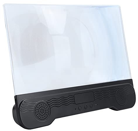 Deosdum Lente di ingrandimento da 14 pollici con altoparlante Bluetooth, Espansori per Schermo 3D Lente di ingrandimento per Telefono Cellulare per Film, Video E Giochi
