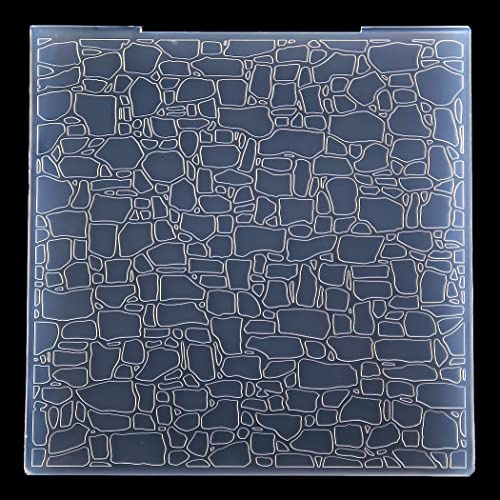 Kwan Crafts Steinmauer Hintergrund Kunststoff Prägeschablonen für Kartenherstellung Scrapbooking und andere Papierbastelarbeiten 3050915