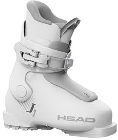 HEAD J 1 Chaussures de ski pour enfant, couleur : blanc/gris, taille : 185 (603567-185)