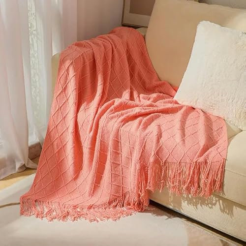 QIUMING Nordic Stricken Plaid Decke Super Weiche Böhmen Decke Für Bett Sofa Abdeckung Bettdecke Plaid Auf Die Sofa Dekor Decken Mit quaste