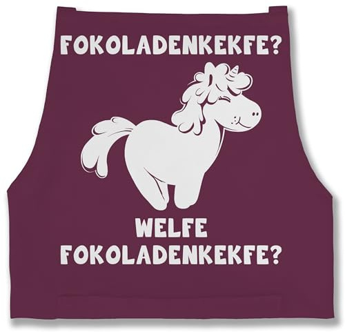 Shirtracer - Schürze - Einhörner - Erwachsene - Fokoladenkekfe Einhorn