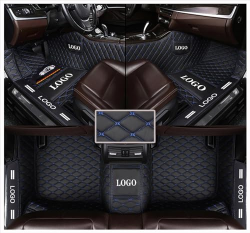 GDDUOYUE Anpassen Auto Fußmatten für 99% PKW, SUV, Vans, LKW, Schrägheck, Coupés, Kombi, PU-Leder Allwetter wasserdichte rutschfeste Nach Maß Fussmatten Set 2000-2024,Stil 6,für Mazda