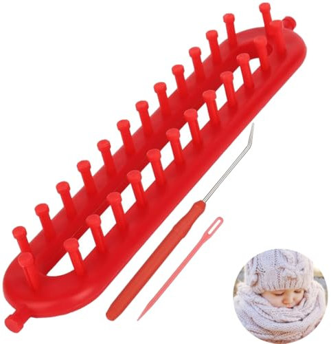 WUSJCOF 1PCS Strickmaschine, Strickring, Webrahmen für Handgestrickte Schals, für Anfänger und Strickliebhaber (KinderSchals)