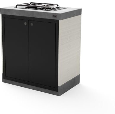 MAESTRO FERRETERO TUOZI - Standplan/VENIT Gas 78 Modul für vorgefertigten Grill (weiß, grau, schwarz - 78 x 47 x 47 cm) - Verwendung im Freien
