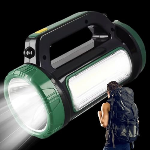 Linternas Recargables - Linterna LED Impermeable Con Energía Solar,Luz Portátil Batería Externa Equipo Supervivencia Para Senderismo Y Actividades Exteriores