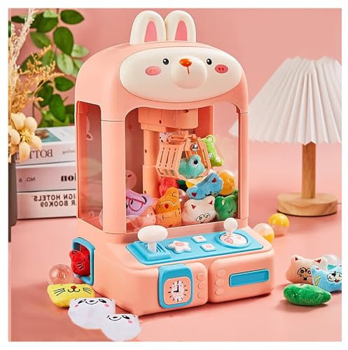 HBDSMLPL Candy Grabber avec Lumières Et Musique,30 Peluches Et 10 Gashapons ， Machine à Bonbons Cadeau d'anniversaire pour Enfant,Rabbit