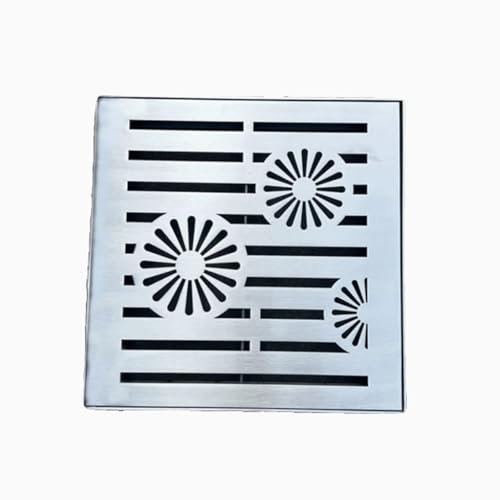 Cubiertas cuadradas de acero inoxidable 304 para canalones, filtros de drenaje para exteriores, canalones cuadrados, superficies y aberturas antideslizantes. Aptas para rejillas y marcos de garajes, a