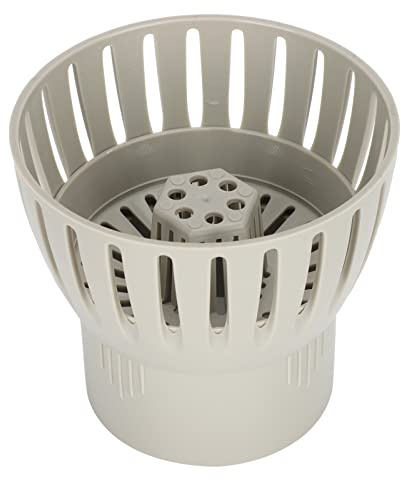 lvifloae 110MM Pool Skimmer Basket Pond Drainage Outlet Water Surface Skimmer Plastic Swimming Pool Filter Debris Leaf Canister Pond Cleaning Tool with Mesh Bag for Koi Water Garden (110MM Diameter)