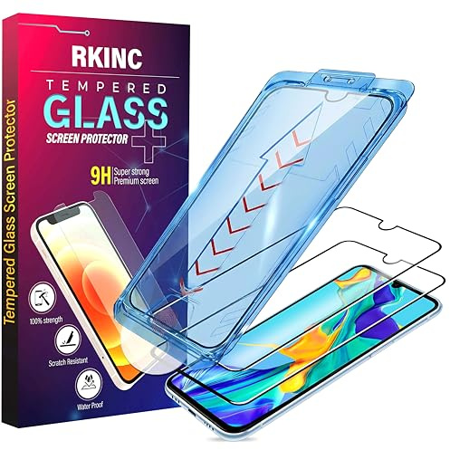RKINC Protector pantalla [2 Piezas] para Xiaomi Redmi 13C, Cristal templado película de vidrio, 9H [Instalación rápida] [Eliminación automática del polvo][Cobertura total][Sin burbujas]