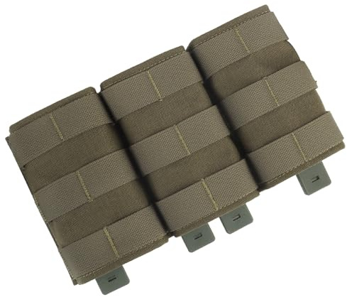 Taktisk Trippel 7,62 Mm Magasinficka, Molle Öppen Topp, för Taktisk Jakt Nylonmagasinficka Airsoftficka(Green)