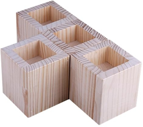 Sänghöjare i trä, Möbelupphöjare Paket med 4 3-20 cm Höjd Öka 500 kg Stöd for sängar Soffor(A 11.2cmIncrease Height 5cm)