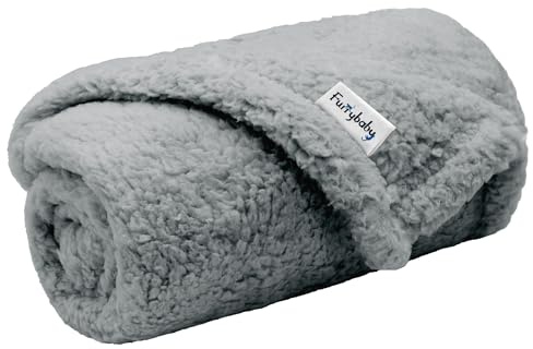 furrybaby Dog Blankets for Small Dogs, Puppy Small Fleece Blankets for Pets, Premium Cat Blanket, Sherpa Pet Blanket Washable for Pet Kitten Doggy (Grey, 24x32 in, S)