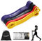 TOMSHOO Widerstandsbänder, 5 Stück, hautfreundliche Latex-Klimmzughilfen für Crossfit, Stretching, Powerlifting, Fitnessstudio, Zuhause, Yoga, Krafttraining, Workout-Bänder für Damen und Herren