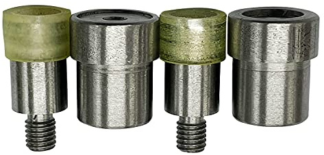 Trimming Shop Double Cap Rivet Magnetic Clasp Die Tool Set, 14mm | Snap Fastener Fixing Dies for Universal Green Hand Press Machine to Fix Magnetic Clasps for Bags, Purses, Backpacks