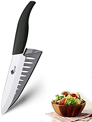 DZCP Coltello da Cucina Coltelli in Ceramica Coltelli da Cucina 3 4 5 6 Pollici Chef Coltello Set di Cuoco + Peeler Bianco Zirconia Blade Multi-Color Maniglia di Alta qualità (Color : 4 inch Black)