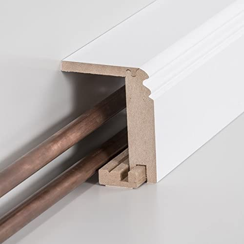 Südbrock 719.9664.31 | senza profilo di montaggio | 64 x 96 x 2500 mm | MDF laminato | bianco | annuale RAL 9016 | battiscopa Hamburger | 2,5 metri