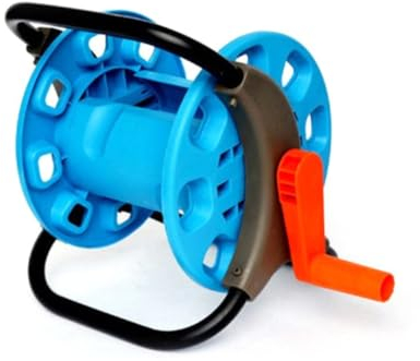 Kisangel Wasserschlauchwagen Gartenschlauch Aufroller 25m Schlauchhalter Aus Langlebigem Pe Kunststoff Und Aluminium Für Außenbereich Tragbar Mit Handkurbel Schlauchaufbewahrungsgestell