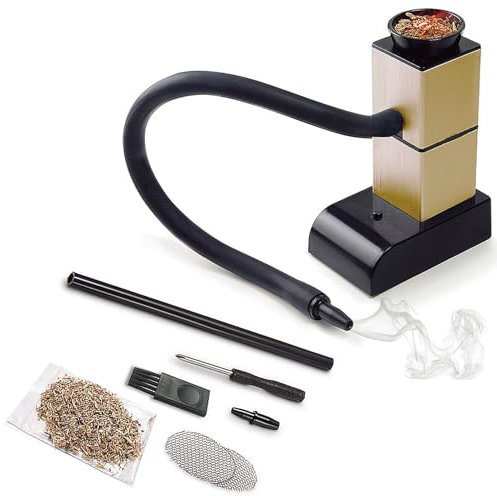 Fumoir portatif Fumoir à froid pour aliments Fumoir à cocktail Fumoir à copeaux de bois Machine à infuser la fumée pour la cuisine - Argent, or (Gold)