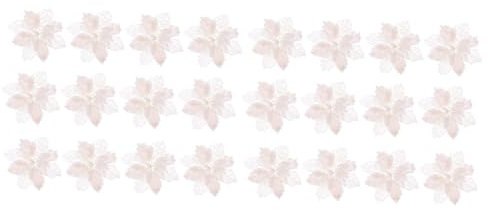 Ciieeo Stück Blumen-weihnachtsbaumschmuck Glitzernde Weihnachtsstern-Ornamente für Die Weihnachtsdekoration