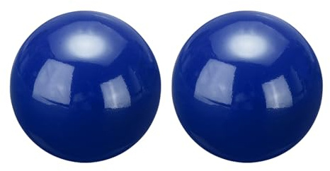 sourcing map 2 Stück Globus-Deko-Kugel, 51 mm, Gartenkugel, poliert, hohl, nahtloser Edelstahl-Kugel, glatte Spiegelkugel für Garten, Heimdekoration, Blau