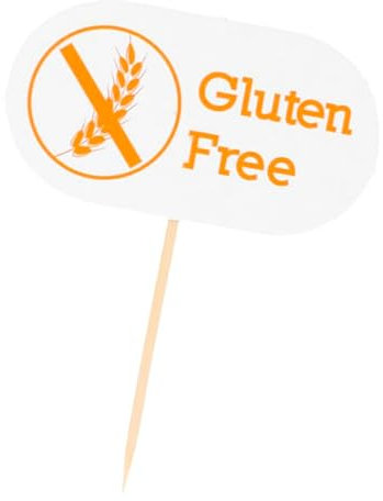 Monouso | 100 Palillos Marcador Gluten Free, 8cm, Palillos de Madera, Restaurantes, Catering, Eventos, Cócteles, Aperitivos