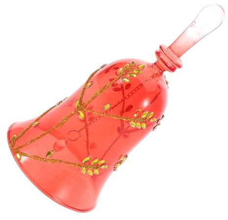 Vaguelly Weihnachtsglöckchen Aus Glas Handglocke Für Schule Und Zuhause Tischglocke Mit Klassischem Design Dekorative Glocke Für Weihnachtsfeiern Und Heimdekoration