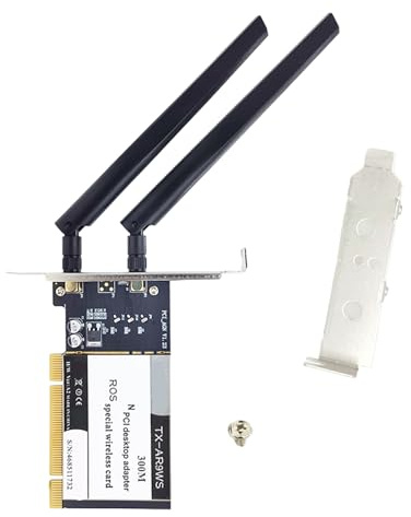 Iuhtrb AR9223 PCIS 300M 802.11b/g/n Scheda WiFi Interna Budget Adapter 2 4G per Casa/Ufficio Utilizzare Adattatori PCI