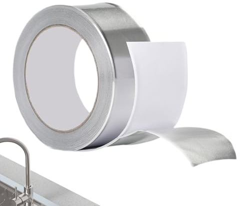 Genérico HVAC Aluminium-Klebeband: Schwere Folie für Hochtemperaturabdichtung | Herd, Spüle, Leitungen, Reparatur von Rohren und Lüftungsöffnungen, hitzebeständiger Klebstoff, Herd