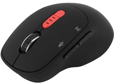 Annadue AI-Sprachmaus für GPT, 6-in-1-Spracheingabe, Übersetzung, Leise, Ergonomische Kabellose Gaming-Maus, Wiederaufladbar, USB/2,4 G/Bluetooth, Computermaus für Desktop-PC (Black)