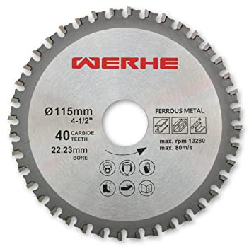 WERHE ® Profi Multisägeblatt 115 x 22,23 mm 40Z Universalsägeblatt Kreissägeblatt