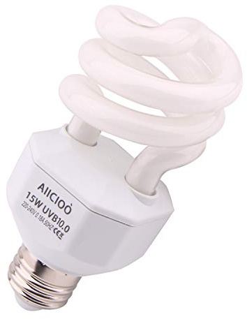 AIICIOO UVB Licht Reptilien Kit 10.0 13W - Terrarium Sonnenlicht Lampe Schildkröte Glühbirne für Bartagamen Eidechse Leopardgecko 1 Packung