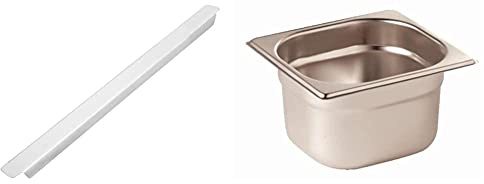 Vogue St/St GN Set - 6 x 1/6 with Lids 150mm (inc. 2 x Adapt Bar - 325x25mm)