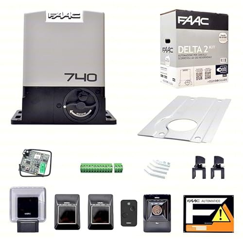 DELTA 2 740 KIT 230V 220 FAAC AUTOMAZIONE MOTORE CANCELLO SCORREVOLE AUTOMATICO