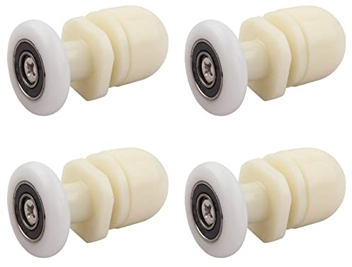Qikuver Duschkabine Rollen, 4 Stück Ersatzrollen Kupferstab Schiebetür Rollen, Ersatzteile Duschkabinen Glastürrolle, für Duschtür Rollen Duschkabinen Rollen Badezimmer Zubehör (23MM)