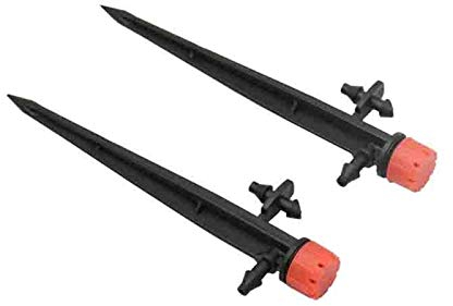 TRENTSNOOK Gießen von Topfpflanzen Gießen von Flaschenverschl Roter Dripper 8-Loch-Verstellbarer Sprinkler-Düse-Tropf-Bewässerung Greenhouse Gartenbewässerung for 1/4Schlauch 100pcs