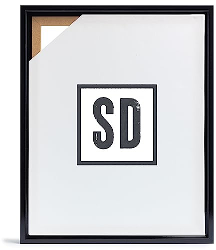 Stallmann Design Schattenfugenrahmen für Keilrahmen | 60x80 cm | schwarz glanz | MDF Rahmen für Leinwände mit Tiefeneffekt | mit Montagezubehör | Rahmen ohne Glas und Rückwand