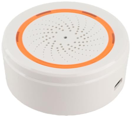 Sirene Alarme Zigbee Intelligente sans Fil APP Télécommande Sirène de sécurité à Domicile Alarme avec Haut-Parleur 90dB et Stroboscope D'alarme de Lumière Visible (pour Le Type Zigbee)