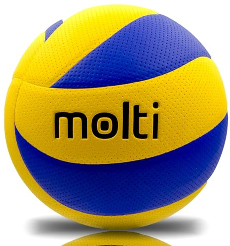 molti Volleyball Beachvolleyball Spielball Größe 5 Sport Freizeit Indoor Outdoor Mannschaftsspiel Freizeitspielball