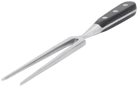 Meat Fork Carving Fork Stainless Steel Meat Serving Fork Barbecue Fork with Wooden Handle for Kitchen Barbecue Serving Cooking Grilling Roasting (Black)