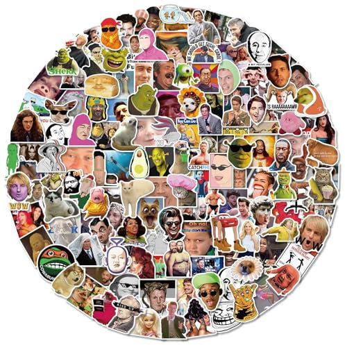 150 Pegatinas de Funny Meme para Ordenador Portátil, Agenda, Laptop, Skate, Botella de Agua, Guitarras, Maletas, Equipajes, Coches y Bicicletas - El Perro Impermeable Vinilo