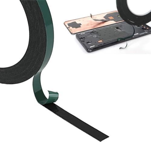 Ruban adhésif double face pour réparation de téléphone, 10 m de longueur, 2 mm de largeur, adhésif solide rouleau de ruban adhésif en mousse auto-adhésif pour réparation d'écran LCD, autocollant