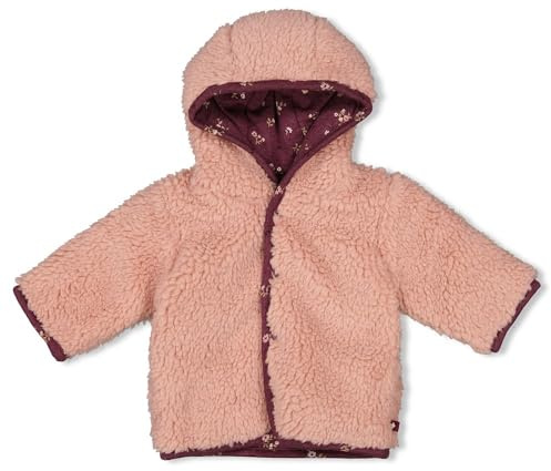Feetje Baby Mädchen Bouclé Wendejacke mit Kapuze - Blooming Meadow, rosa, 86