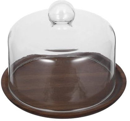 MAGICLULU Elegant Cake Display Stand Glass Cover Lidded Cheese Board Food Preservation for Parties Gifting