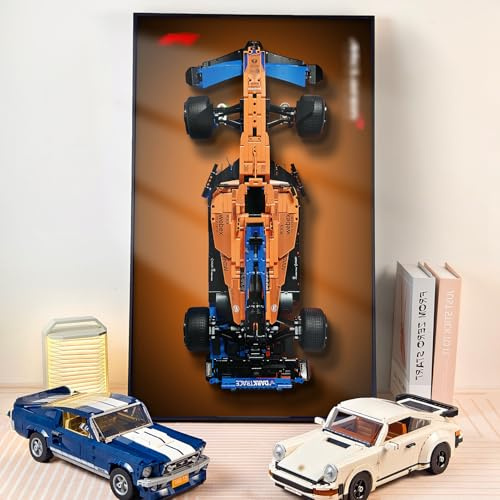 NOVDA Display frame Compatible with 42141 Technic Formula 1 Race Car Model Building Kit, 75X45CM Display Board for 42141 Car Wall Mount for F1 Enthusiasts