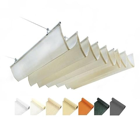 Générique Voile d'ombrage rétractable en Forme de U avec Corde coulissante, Voile d'ombrage rétractable pour pergola, Store de Remplacement pour pergola, pour Jardins, patios, terrasses et